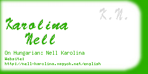 karolina nell business card